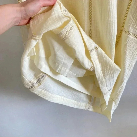 SOFT SURROUNDINGS Women's M Ivory Magnolia Gauze Tunic Top Cottage Blouse - Picture 10 of 12